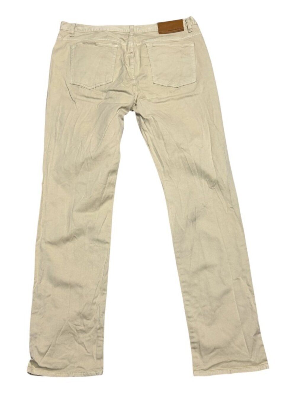 DIAMOND SUPPLY Designer Streetwear Slim Straight Cream Denim Pants Jeans 40x36